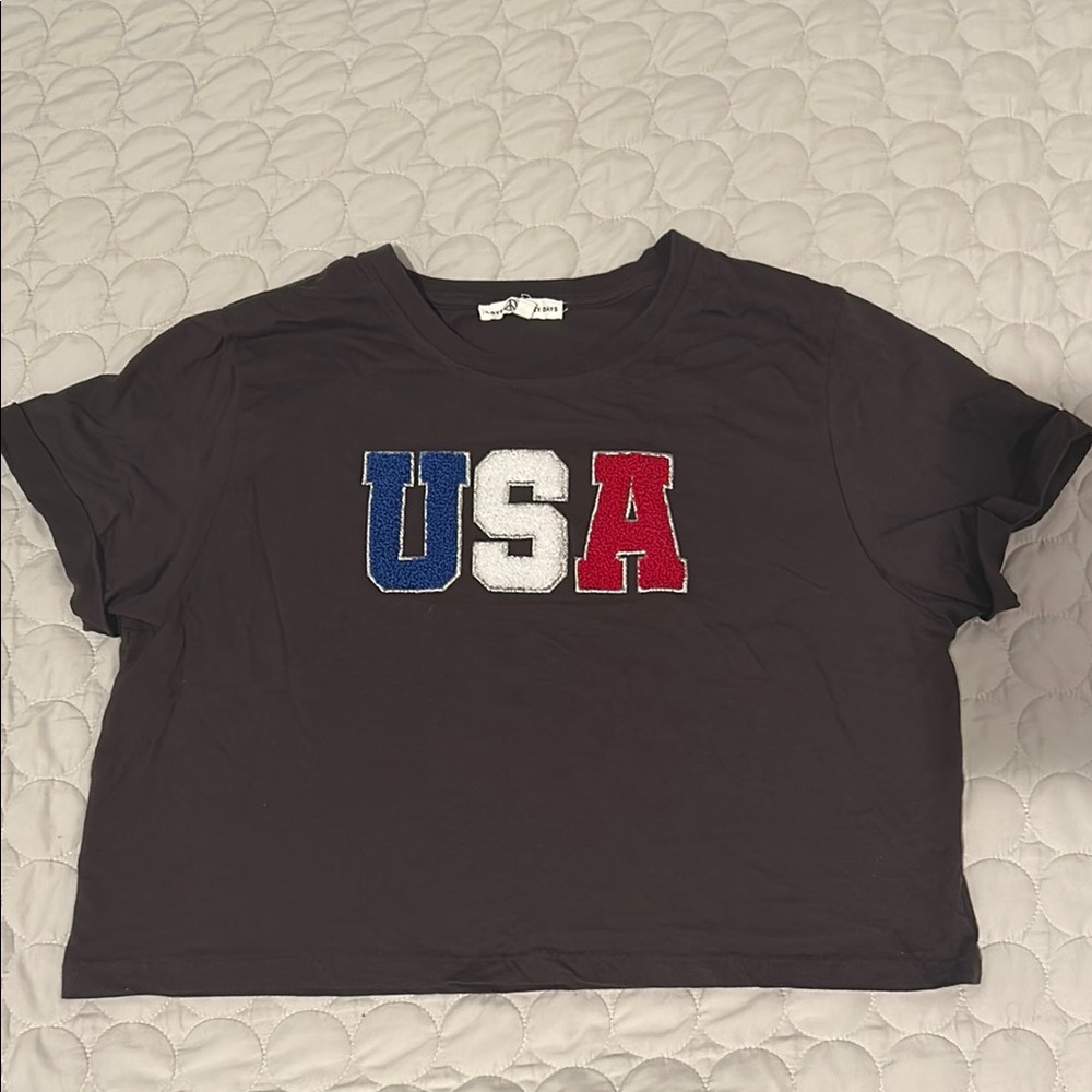 USA Graphic Black T-Shirt
